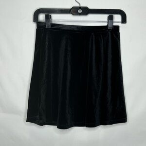 VELVET BLACK SKIRT MINI